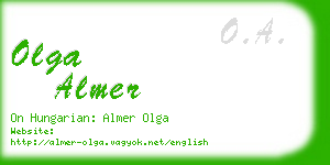 olga almer business card